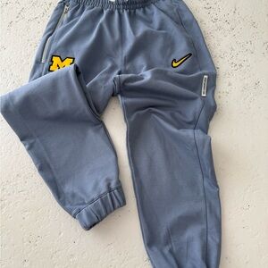 Nike Women's Gray Joggers with Yellow Logo